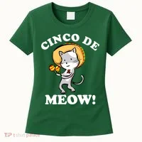 Cinco De Meow! Mayo Funny Mexican Cat Women's T-Shirt thumb 0
