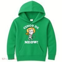 Cinco De Meow! Mayo Funny Mexican Cat Kids Hoodie thumb 0