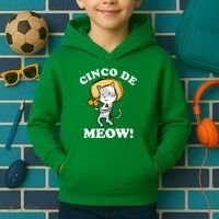 Cinco De Meow! Mayo Funny Mexican Cat Kids Hoodie thumb 2