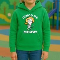 Cinco De Meow! Mayo Funny Mexican Cat Kids Hoodie thumb 3