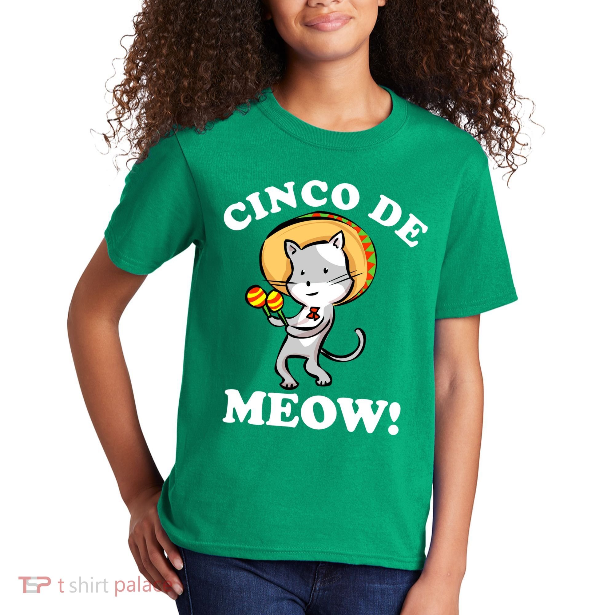 Cinco De Meow! Mayo Funny Mexican Cat Kids T-Shirt