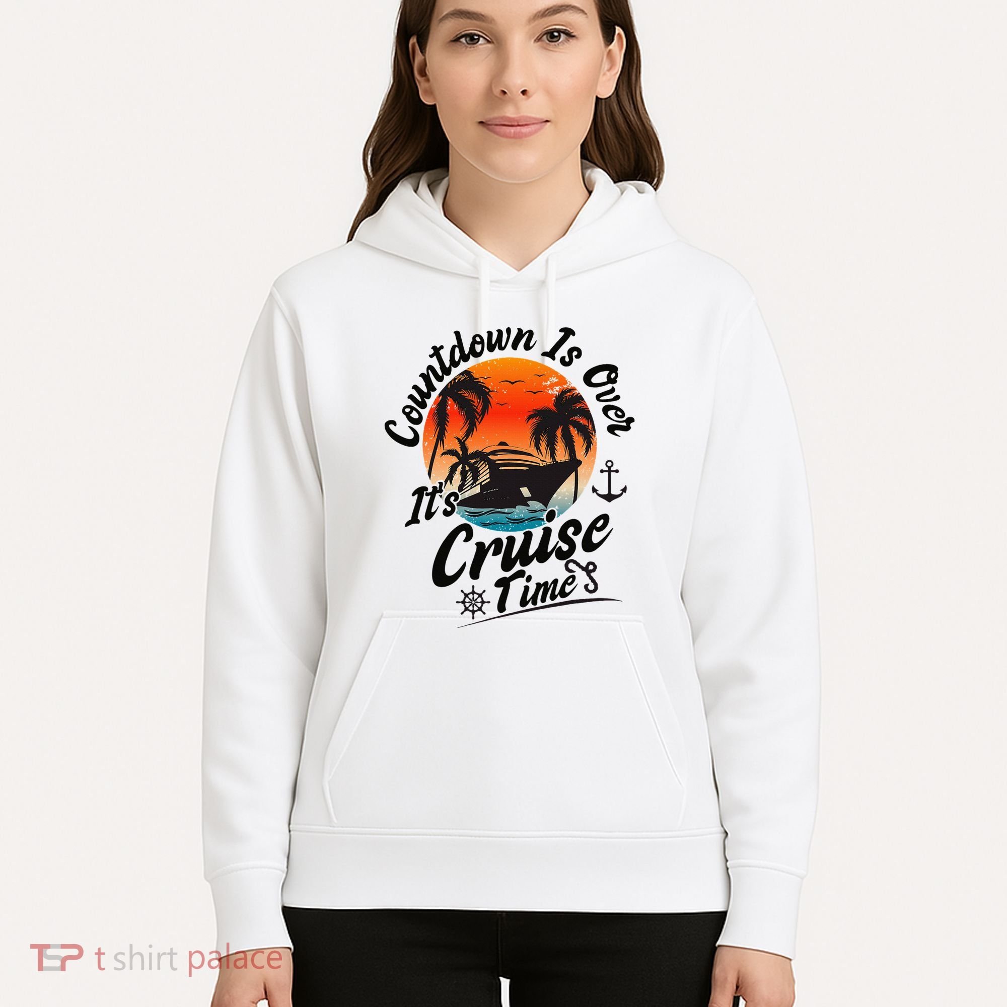 Countdown Is Over ItS Cruise Time Family Cruising Couples Hoodie