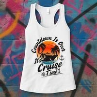 Countdown Is Over ItS Cruise Time Family Cruising Couples Women's Tank Top thumb 3