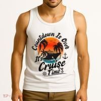 Countdown Is Over ItS Cruise Time Family Cruising Couples Tank Top thumb 3