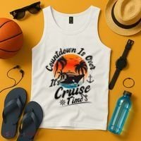 Countdown Is Over ItS Cruise Time Family Cruising Couples Tank Top thumb 4