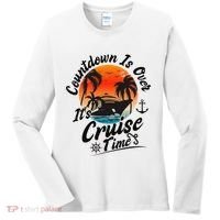 Countdown Is Over ItS Cruise Time Family Cruising Couples Women's Long Sleeve Shirt thumb 0