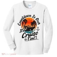 Countdown Is Over ItS Cruise Time Family Cruising Couples Kids Long Sleeve Shirt thumb 0