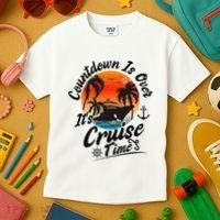 Countdown Is Over ItS Cruise Time Family Cruising Couples Kids T-Shirt thumb 3