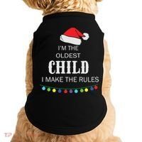 Christmas I'm Oldest Child I Make The Rules Christmas Lights Xmas Doggie Tank thumb 0