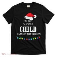 Christmas I'm Oldest Child I Make The Rules Christmas Lights Xmas T-Shirt thumb 0