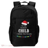 Christmas I'm Oldest Child I Make The Rules Christmas Lights Xmas Backpack thumb 0