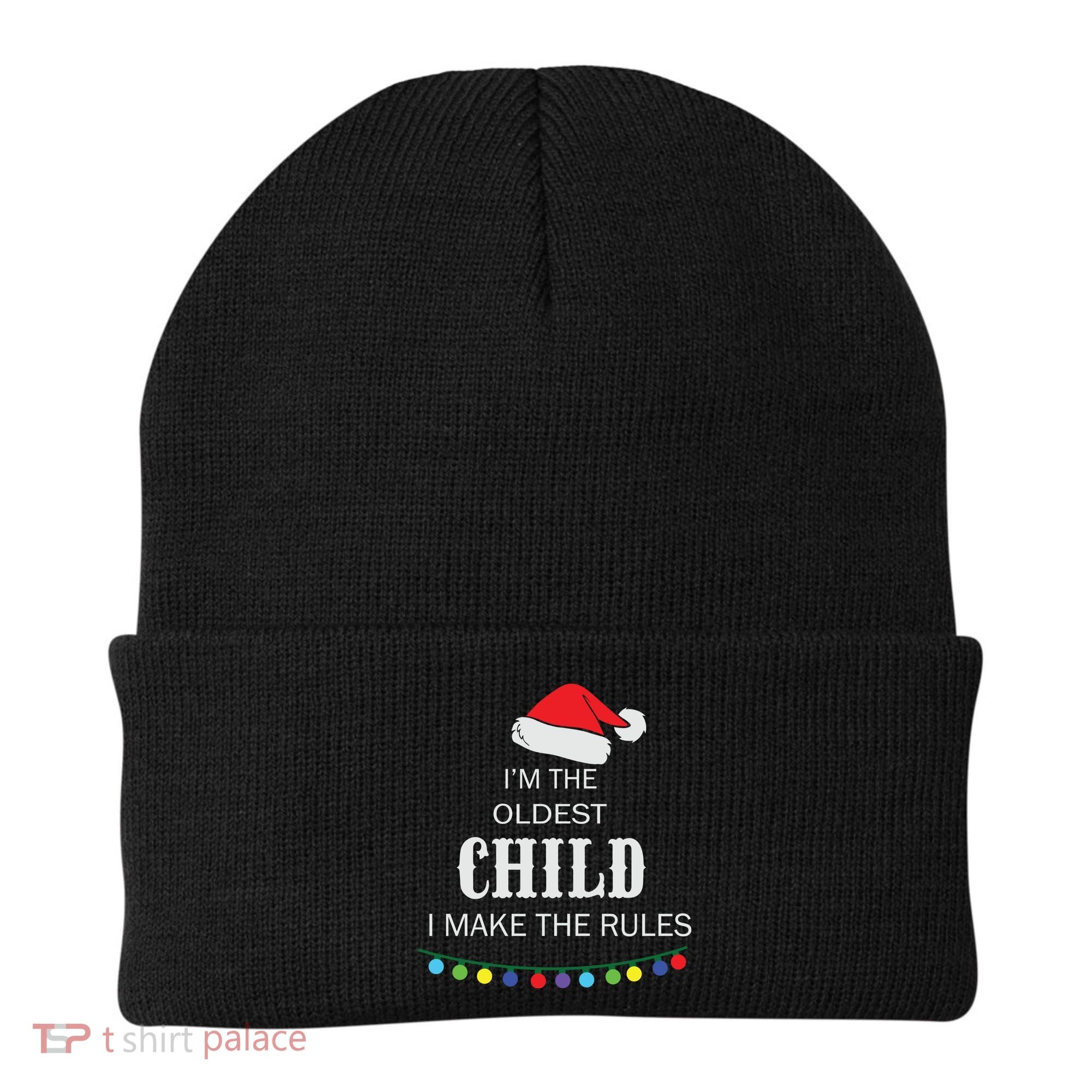 Christmas I'm Oldest Child I Make The Rules Christmas Lights Xmas Beanie