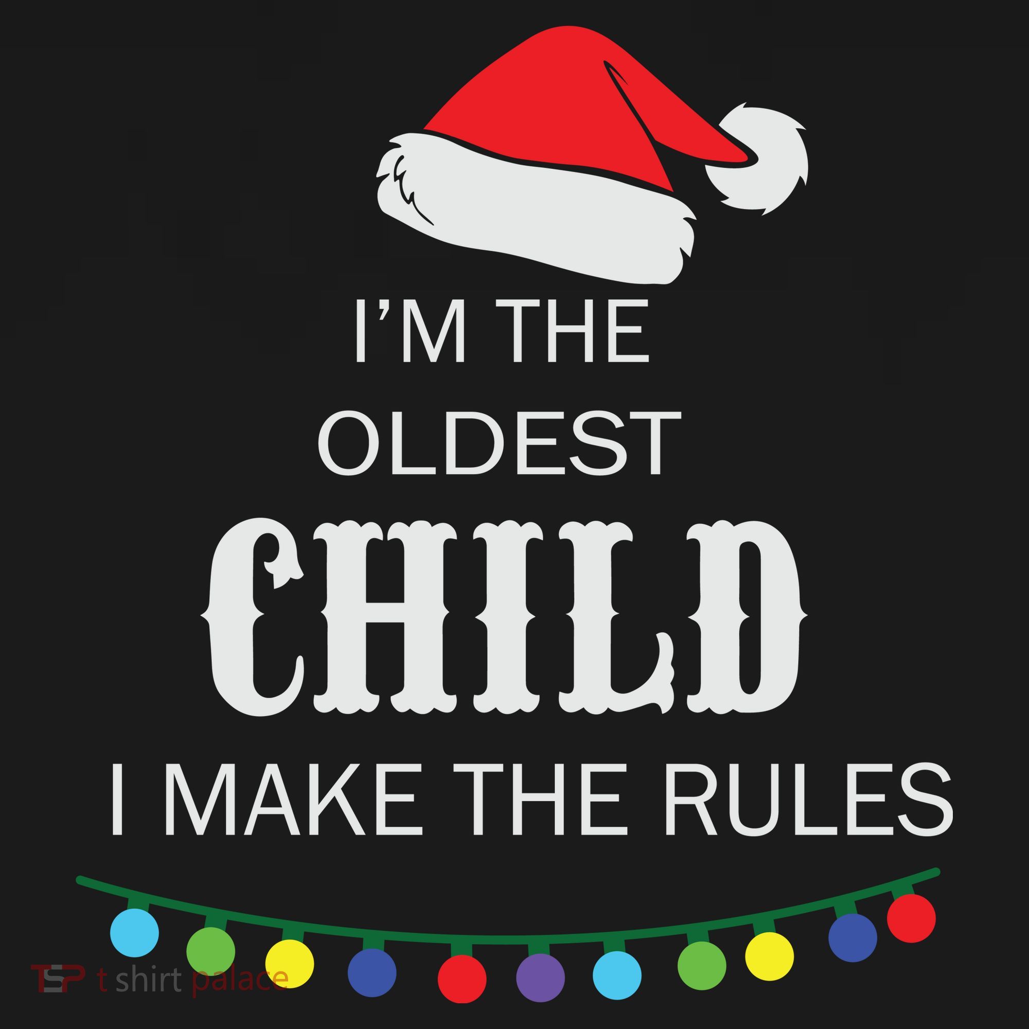 Christmas I'm Oldest Child I Make The Rules Christmas Lights Xmas Women's Hoodie