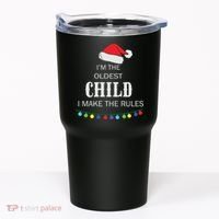 Christmas I'm Oldest Child I Make The Rules Christmas Lights Xmas Tumbler thumb 0