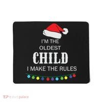 Christmas I'm Oldest Child I Make The Rules Christmas Lights Xmas Mousepad thumb 0