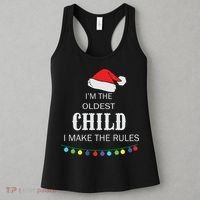 Christmas I'm Oldest Child I Make The Rules Christmas Lights Xmas Women's Tank Top thumb 3