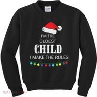 Christmas I'm Oldest Child I Make The Rules Christmas Lights Xmas Kids Sweatshirt thumb 0