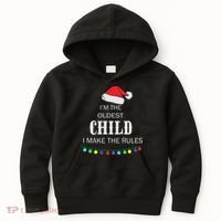 Christmas I'm Oldest Child I Make The Rules Christmas Lights Xmas Kids Hoodie thumb 0