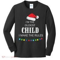 Christmas I'm Oldest Child I Make The Rules Christmas Lights Xmas Kids Long Sleeve Shirt thumb 0