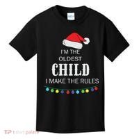 Christmas I'm Oldest Child I Make The Rules Christmas Lights Xmas Kids T-Shirt thumb 0