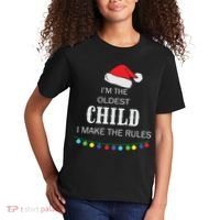 Christmas I'm Oldest Child I Make The Rules Christmas Lights Xmas Kids T-Shirt thumb 2