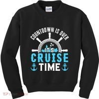 Countdown Is Over Its Cruise Time Couple Cruise Cruise Kids Sweatshirt thumb 0