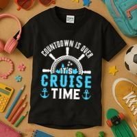 Countdown Is Over Its Cruise Time Couple Cruise Cruise Kids T-Shirt thumb 3