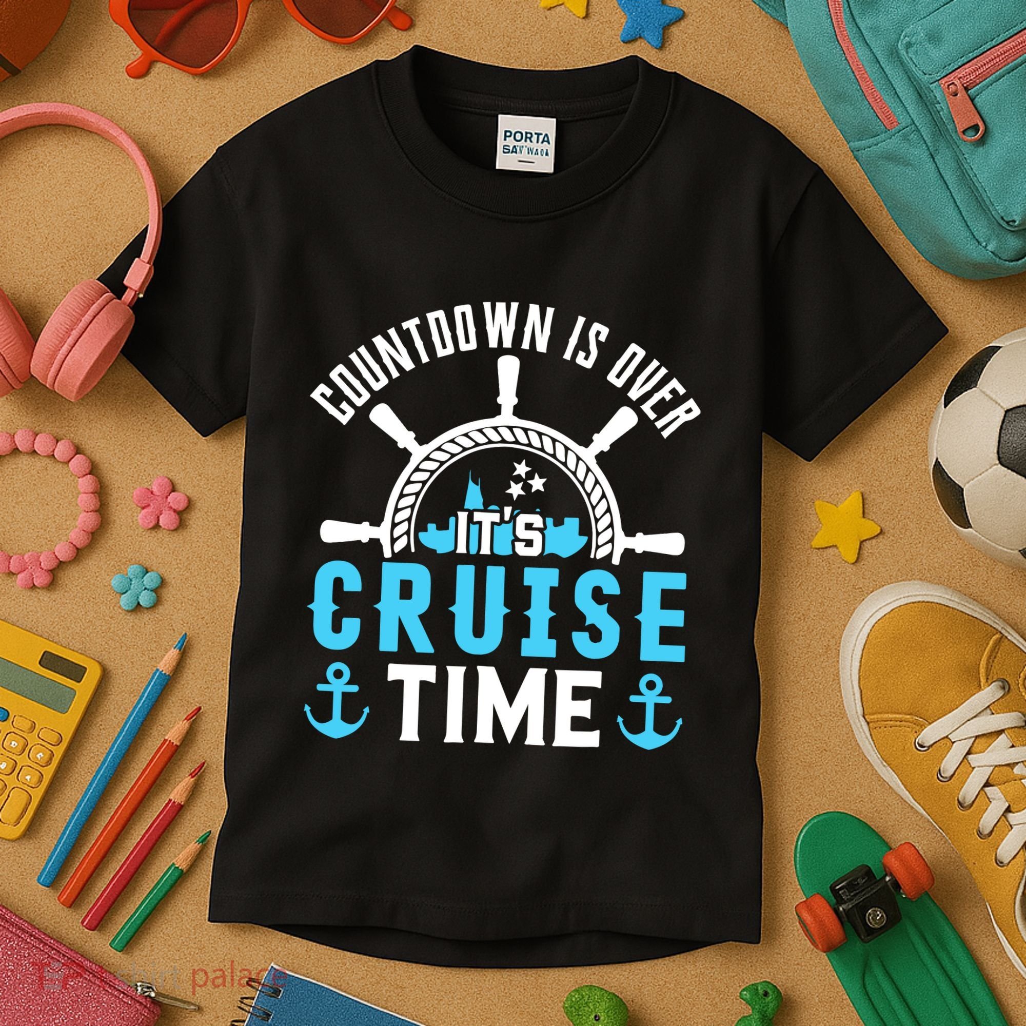 Countdown Is Over Its Cruise Time Couple Cruise Cruise Kids T-Shirt