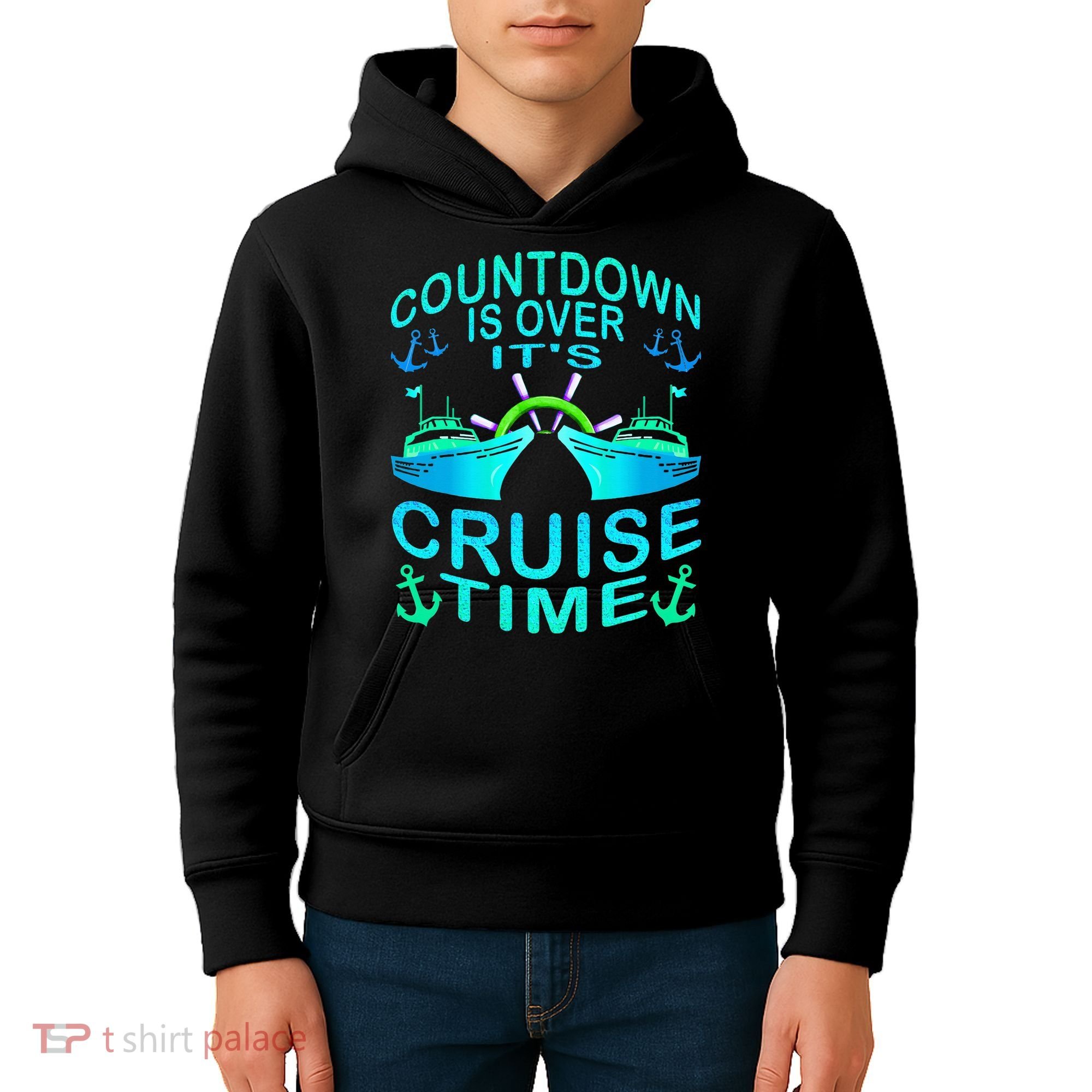 Countdown Is Over It's Cruise Time Cruising Lover Kids Hoodie