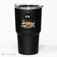 Cats I'm Ok Funny Quilting Love Cats Tumbler thumb 0