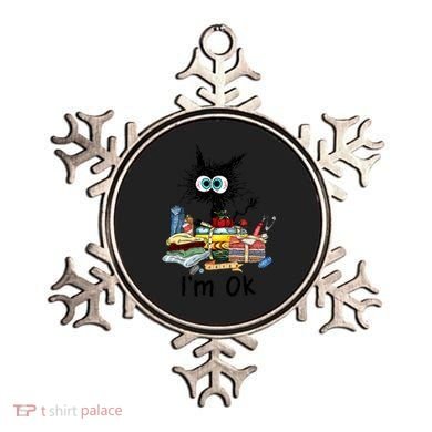 Cats I'm Ok Funny Quilting Love Cats Ornament