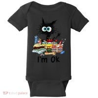 Cats I'm Ok Funny Quilting Love Cats Baby Bodysuit thumb 0