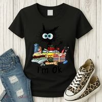 Cats I'm Ok Funny Quilting Love Cats Women's T-Shirt thumb 3