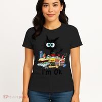Cats I'm Ok Funny Quilting Love Cats Women's T-Shirt thumb 4