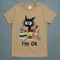 Cats I'm Ok Funny Quilting Love Cats T-Shirt thumb 5