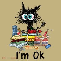Cats I'm Ok Funny Quilting Love Cats Mousepad thumb 1