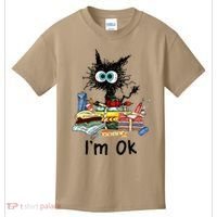 Cats I'm Ok Funny Quilting Love Cats Kids T-Shirt thumb 0