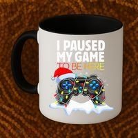 Christmas I Paused My Game To Be Here Funny Gamer  Coffee Mug thumb 2
