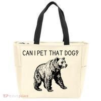 Can I Pet That Dog Funny Bear Tote Bag thumb 0