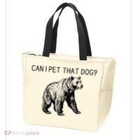 Can I Pet That Dog Funny Bear Tote Bag thumb 3