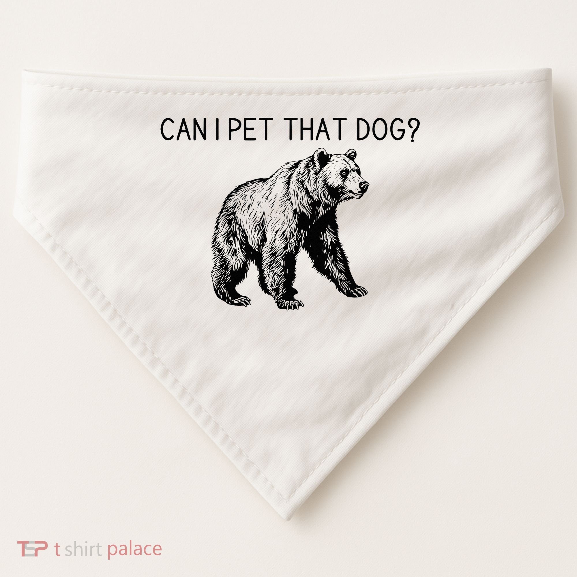 Can I Pet That Dog Funny Bear USA-Made Doggie Bandana