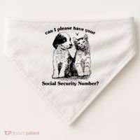 Can I Please Have Your Social Security Number USA-Made Doggie Bandana thumb 0