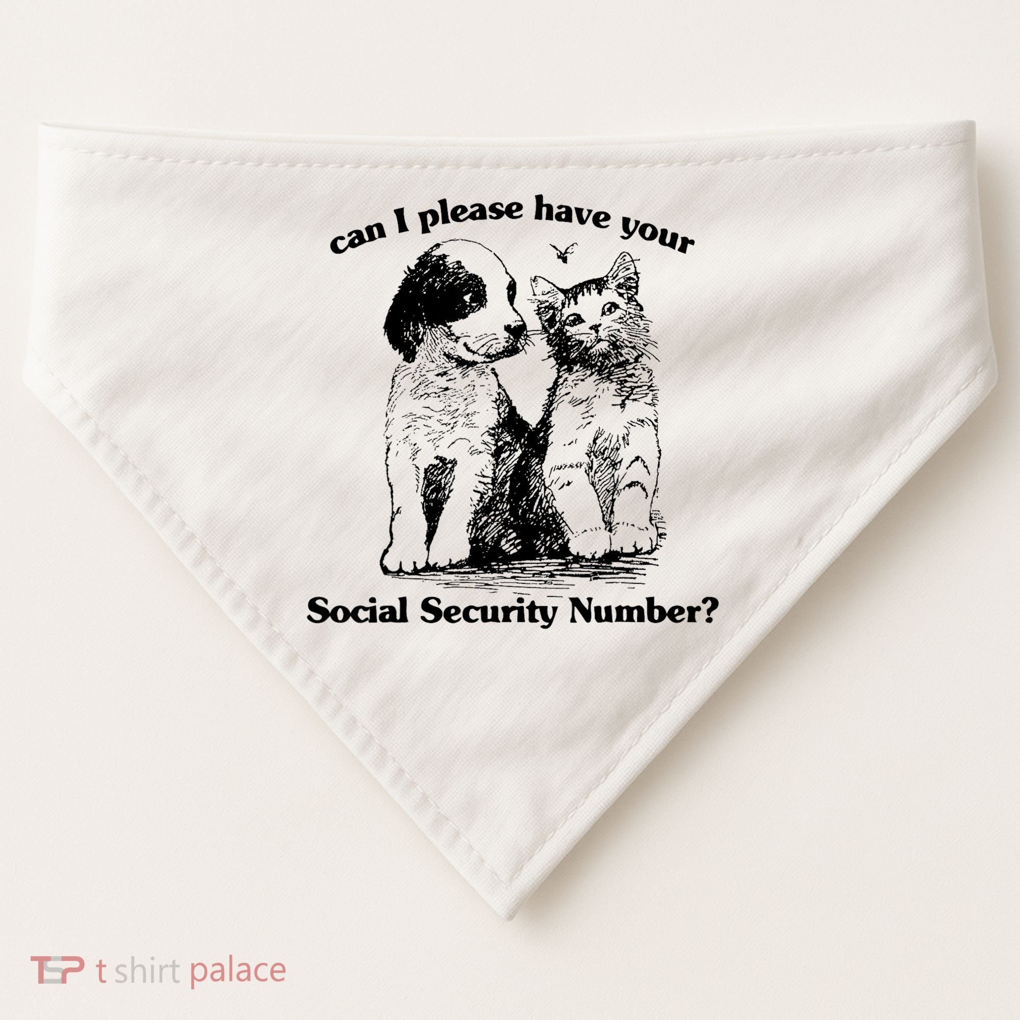 Can I Please Have Your Social Security Number USA-Made Doggie Bandana