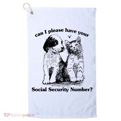 Can I Please Have Your Social Security Number Golf Towel