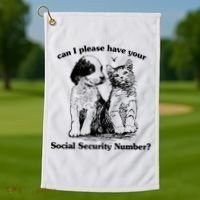 Can I Please Have Your Social Security Number Golf Towel thumb 1