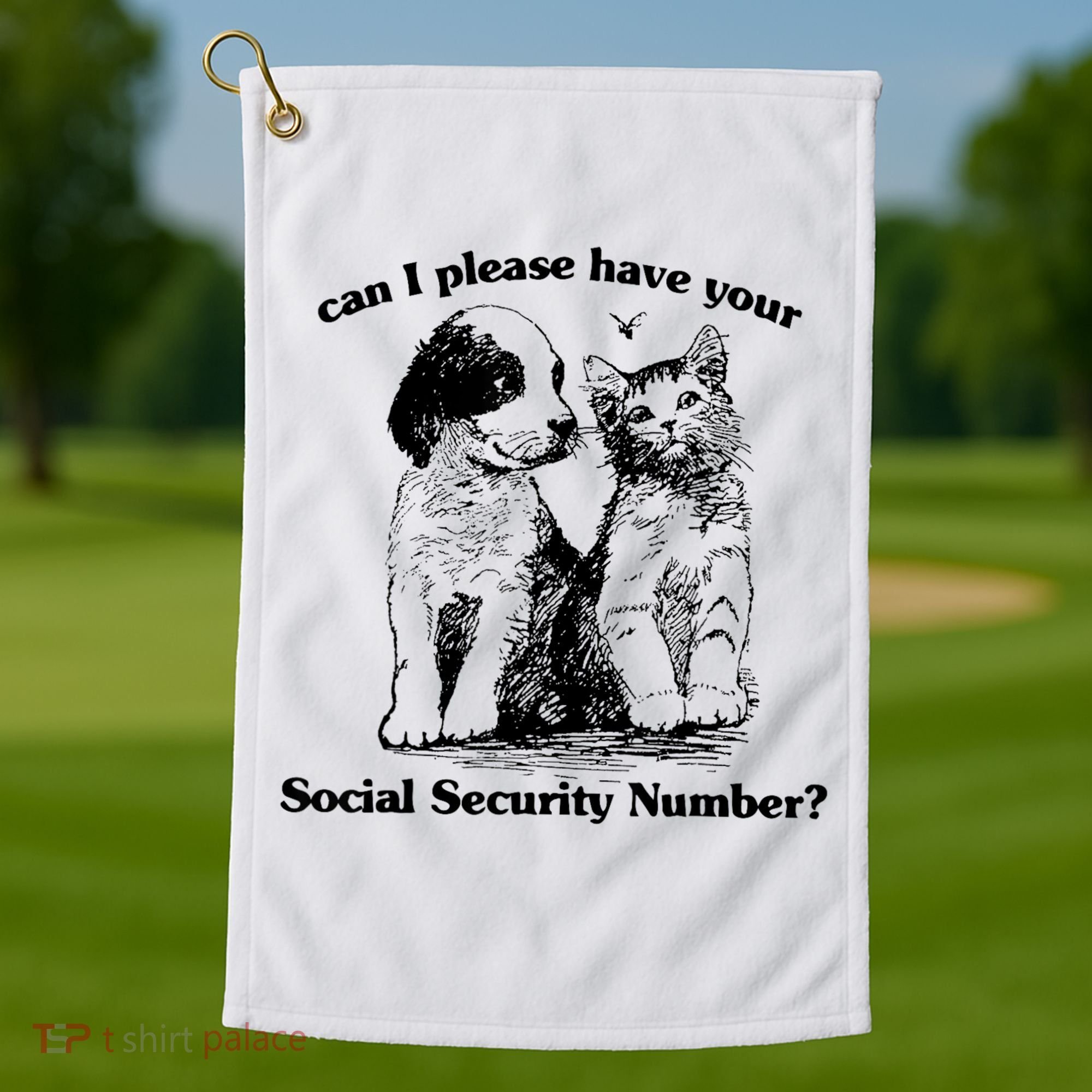 Can I Please Have Your Social Security Number Golf Towel