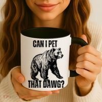 Can I Pet That Dog Bear Meme Funny Dog Coffee Mug thumb 3