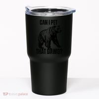 Can I Pet That Dog Bear Meme Funny Dog Tumbler thumb 0