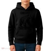 Can I Pet That Dog Bear Meme Funny Dog Kids Hoodie thumb 4