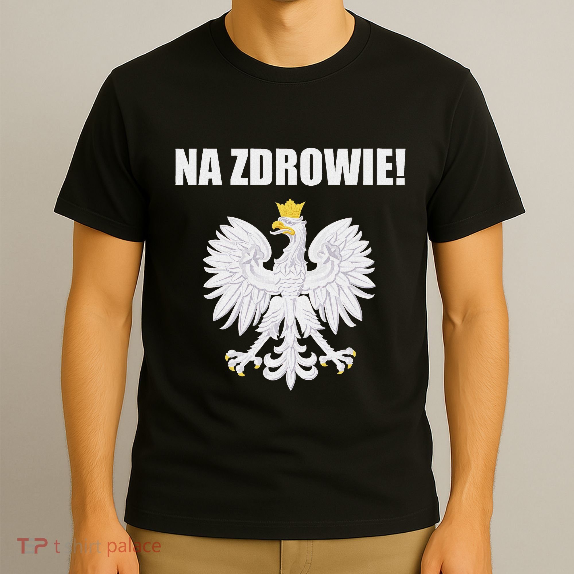 Cheers In Polish Coat Of Arms Souvenir Funny Na Zdrowie T-Shirt